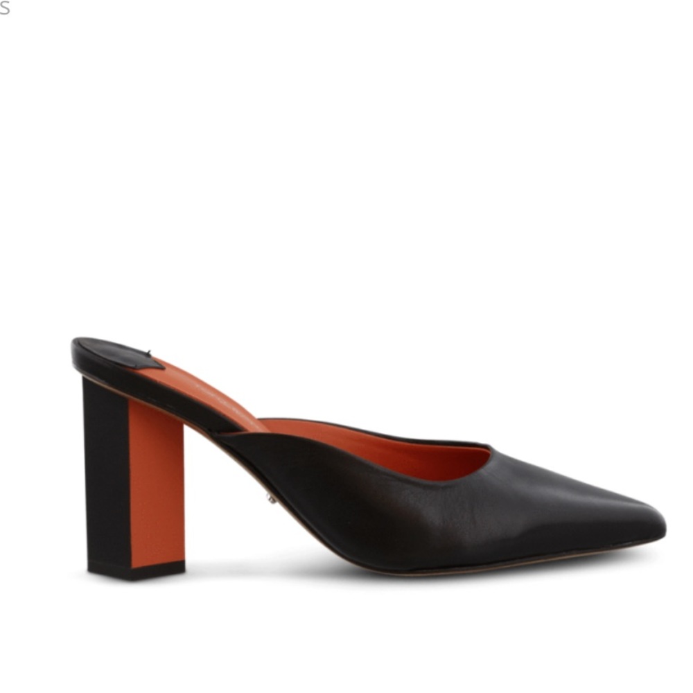 Electra Black Capretto/Orange Heels Tony Bianco Shoes